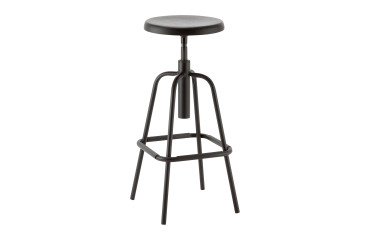 Taburete alto Industry con patas metal y reposapies