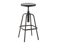 Stool INDUSTRY adaptable in height with metallic foot and footrest