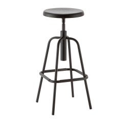 Taburete alto Industry con patas metal y reposapies