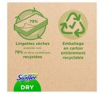 Lingette sèche dépoussiérante bois et parquet Swiffer Dry - Paquet de 16