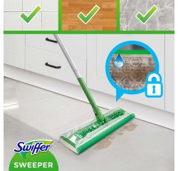 Balai Swiffer - Kit balai + lingettes sol humides et sèches