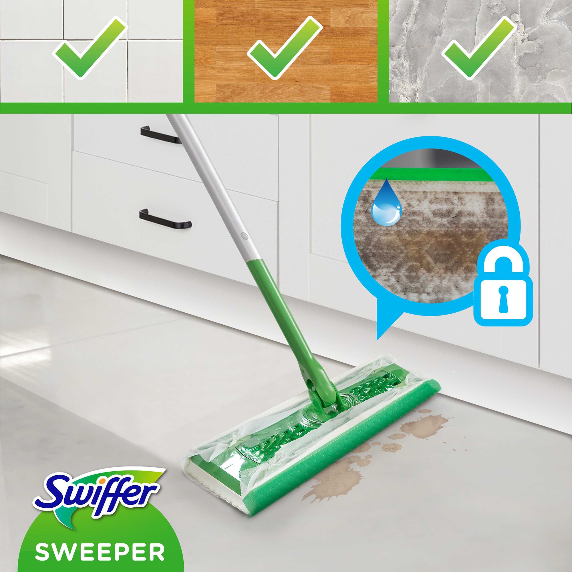 Swiffer Kit Recharge Plumeau Et Balai - 23 Recharges Sèches + 3 Humides, Attrape 3x Plus De Poussière
