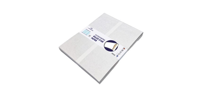 Quilted bubble wrap envelope, white kraft Crown.
