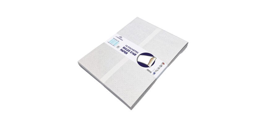 Pochette à bulles papier kraft blanc 350 X 470 La Couronne - Lot de 10