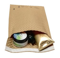 Sobres acolchados de burbujas de papel kraft marrón 100 x 165 La Couronne - Paquete de 200