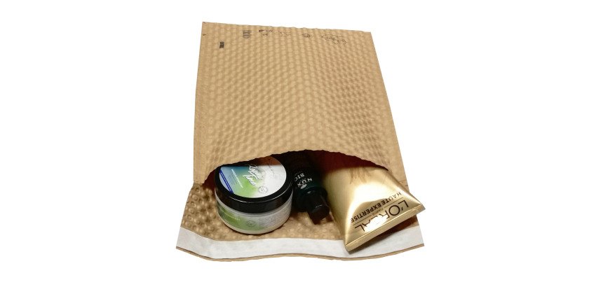 Sobres acolchados de burbujas de papel kraft marrón 100 x 165 La Couronne - Paquete de 200