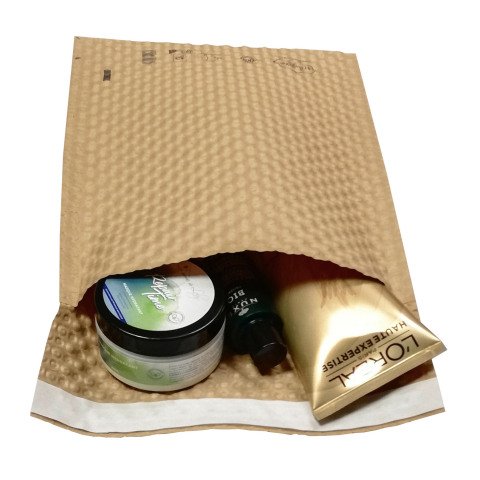 Sobres acolchados de burbujas de papel kraft marrón 100 x 165 La Couronne - Paquete de 200