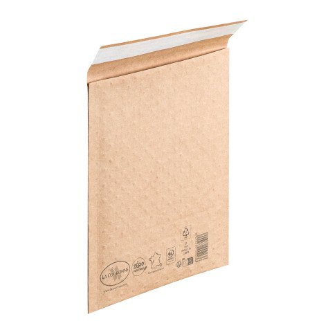 Pochette matelassée bulles de papier La Couronne kraft brun