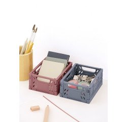 Pack de 4 cajas de organización plegables y apilables 14 x 10 x 6 cm Apli