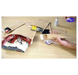 Sleeve with air bubbles brown kraft 180 x 265 mm La Couronne - box of 100 pieces