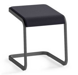 Tabouret bas Taglio piétement anthracite