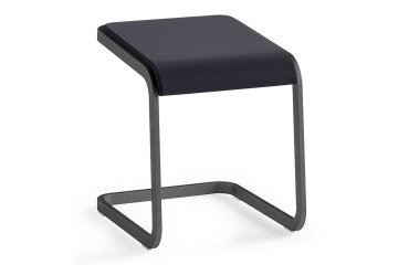 Tabouret bas Taglio piétement anthracite
