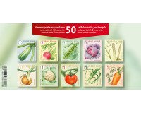 Carnet 50 timbres légumes NON Prior Nat 1 (Belgique). (Cet article n'est pas pris en compte dans le calcul d'éventuels frais de port, et ne donne pas droit aux cadeaux)