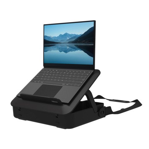 Maletín con soporte elevador para portátil Breyta Negro Fellowes 100% reciclable