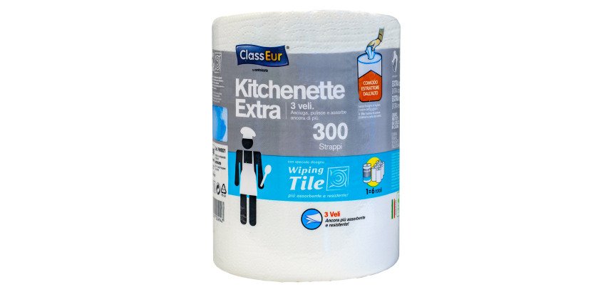 Carta da cucina ClassEur Kitchenette Extra 3 Strati 300 strappi