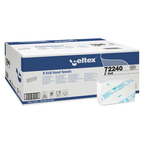 Carta asciugamani Celtex 2 veli piegato a Z 25 unità da 150 fogli