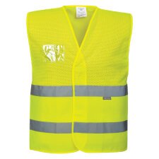 Gilet alta visibilità con porta badge Portwest C494 giallo