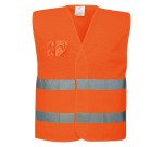 Gilet alta visibilità con porta badge Portwest C494 arancione