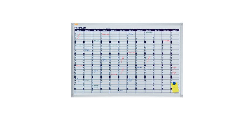 Tableau planning X-tra!Line calendrier, 900 x 600 mm
