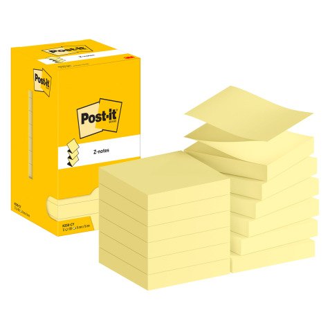 Ricariche Post-it a Z Giallo Canary 76 x 76 mm 12 unità da 100 fogli