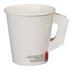 Gobelet en carton avec poignée White- 20 cl - Lot de 100