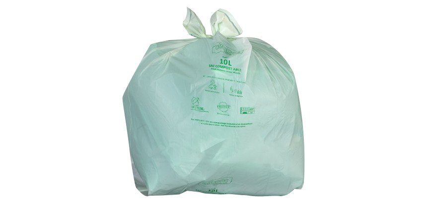 Sac poubelle pour déchets compostables 10 L Alfapac professionnel - 30 sacs