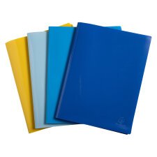 Documentenbeschermer Bee Blue Exacompta polypropyleen A4 30 hoesjes - 60 zichten assortiment kleuren