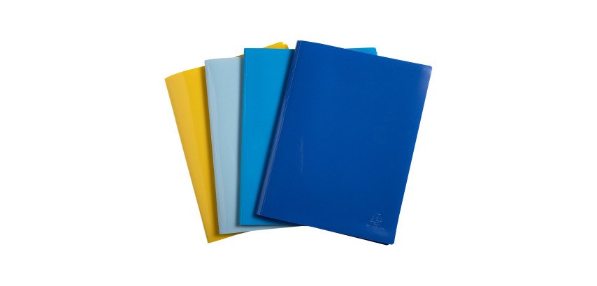 Protège-documents Bee Blue Exacompta polypropylène A4 30 pochettes - 60 vues couleurs assorties