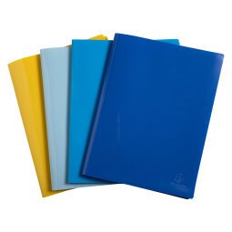 Protège-documents Bee Blue Exacompta polypropylène A4 20 pochettes - 40 vues couleurs assorties