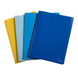 Protège-documents Bee Blue Exacompta polypropylène A4 20 pochettes - 40 vues couleurs assorties