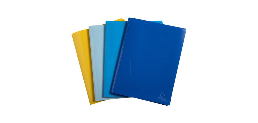 Protège-documents Bee Blue Exacompta polypropylène A4 20 pochettes - 40 vues couleurs assorties