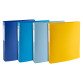 4-ring plastic-coated Bee Blue Exacompta Binder - 4 cm spine assorted colors