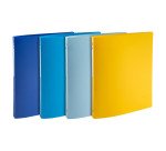 Classeur 4 anneaux plastifié Bee Blue Exacompta - Dos 2 cm couleurs assorties
