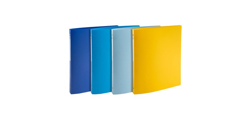 Ordner mit 4 Ringen, laminiert Bee Blue Exacompta - Rücken 2 cm, verschiedene Farben