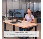 Bras support 2 écrans sur pied Fellowes