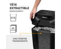 Destructeur Fellowes LX25 - coupe croisée