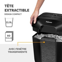 Destructeur Fellowes LX25 - coupe croisée