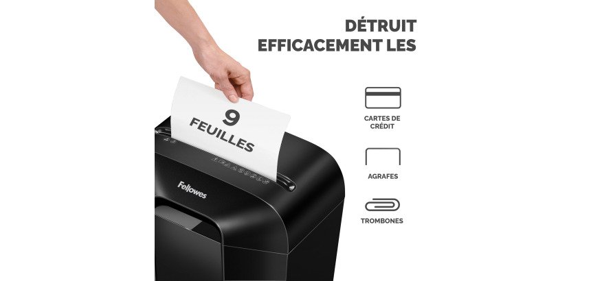 Destructeur Fellowes LX50 - coupe croisée