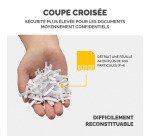 Destructeur Fellowes LX50 - coupe croisée