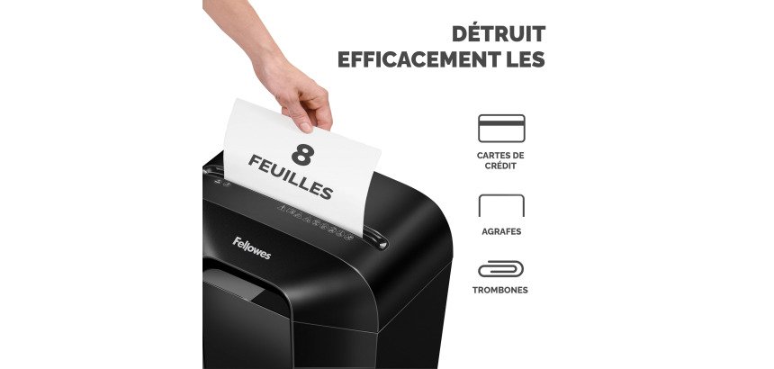 Destructeur Fellowes LX45 - coupe croisée