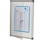 Nobo Bacheca ante a battente ultrapiatta 4xA4 bianco