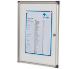 Nobo Bacheca ante a battente ultrapiatta 4xA4 bianco