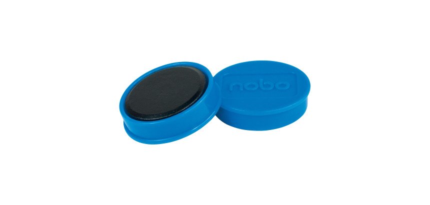 Nobo Magneti per lavagna magnetica, confezione da 10 magneti BLU da 32 mm