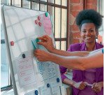 Nobo Magneti per lavagna magnetica, confezione da 10 magneti rossi da 24 mm