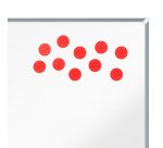 Nobo Magneti per lavagna magnetica, confezione da 10 magneti rossi da 24 mm