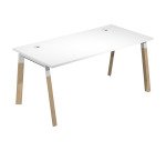 Desk with trapezoidal legs Wood-Metal depth 80 x height 72.5 cm