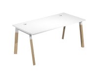 Desk with trapezoidal legs Wood-Metal depth 80 x height 72.5 cm