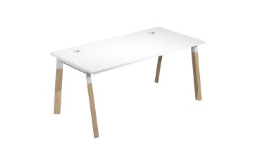 Desk with trapezoidal legs Wood-Metal depth 80 x height 72.5 cm