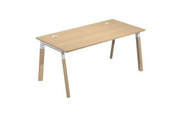 Desk with trapezoidal legs Wood-Metal depth 80 x height 72.5 cm