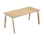 Scrivania con gambe a forma trapezoidale Wood-Metal p 80 x h 72,5 cm